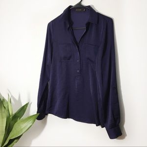 The Limited | Purple 100% Polyester Career Blouse